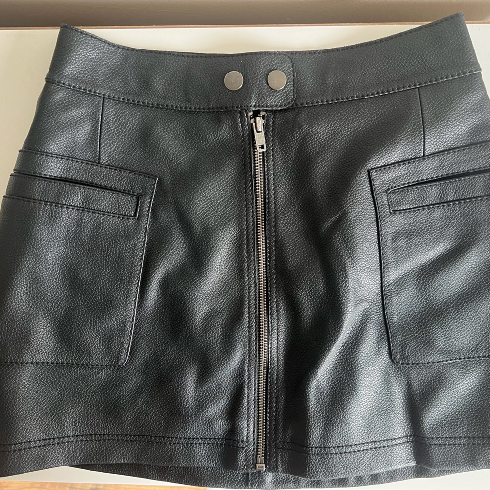 Free People leather skirt